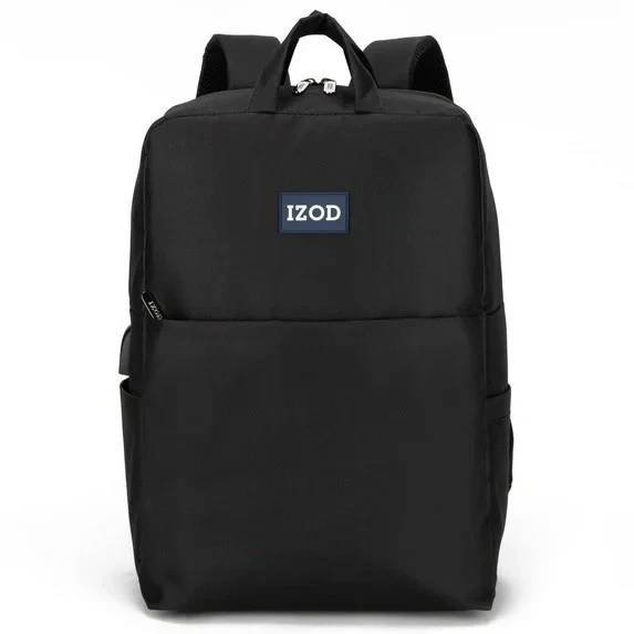 IZOD Wisdom Laptop Backpack with USB Charging Port / Black
